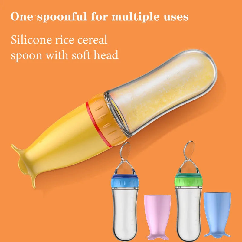 SafeSpoon™ Silicone Baby Feeding Bottle