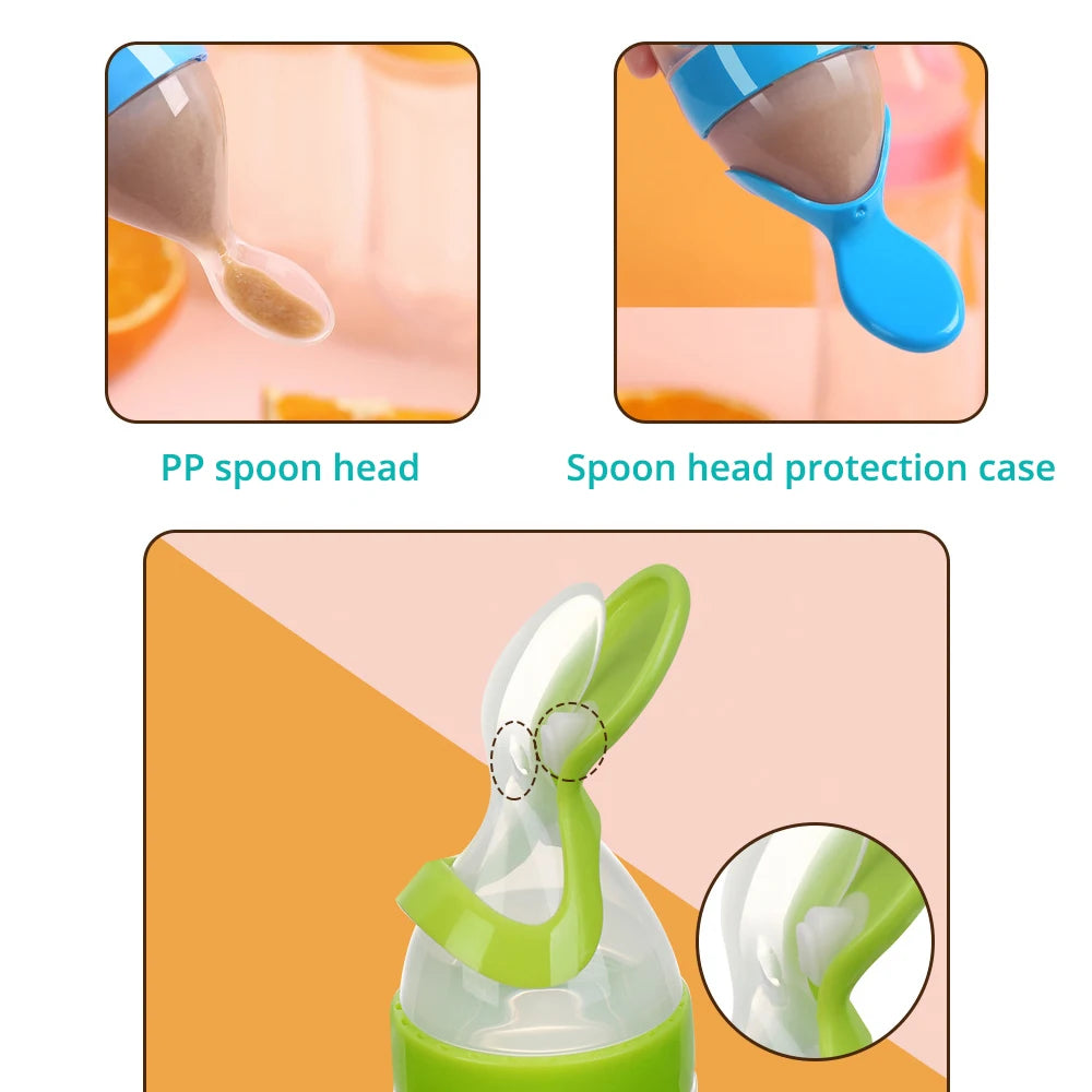 SafeSpoon™ Silicone Baby Feeding Bottle