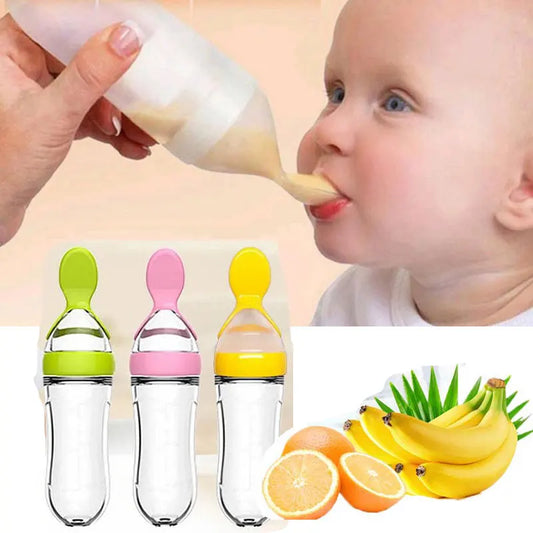 SafeSpoon™ Silicone Baby Feeding Bottle